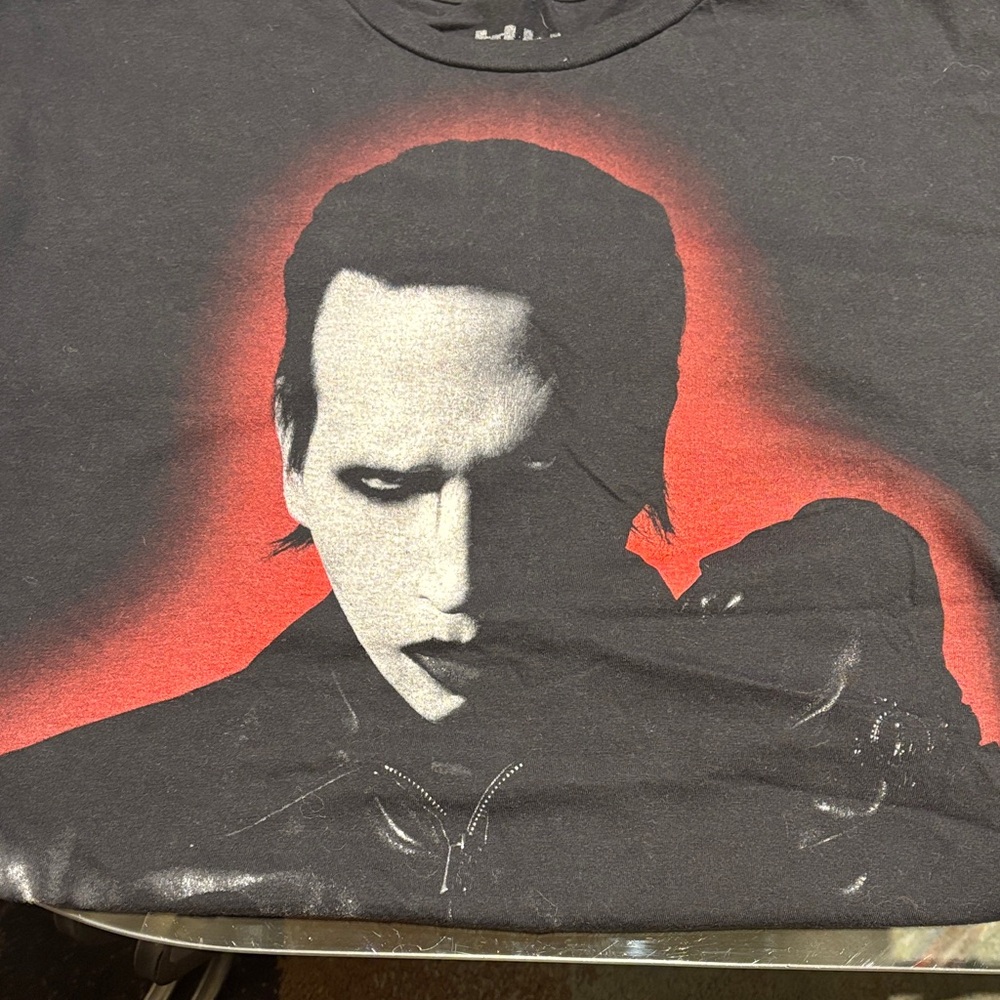 Edgy Black and Red Graphic Men's Tee